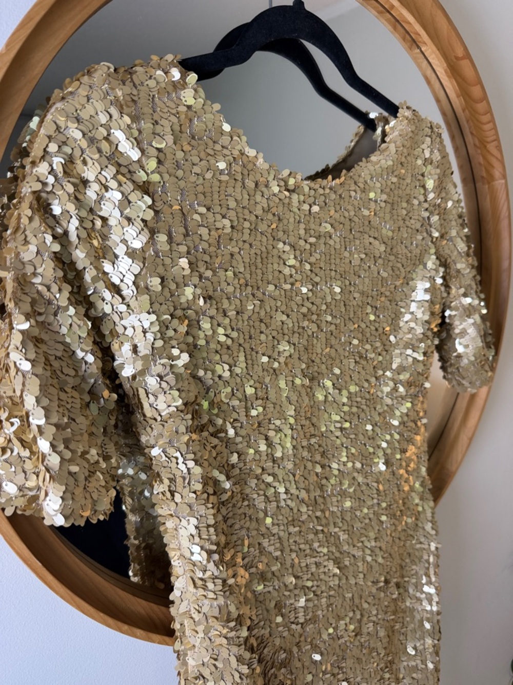 Ark & Co Gold Sequin Short Mini Dress - Picture 3 of 6